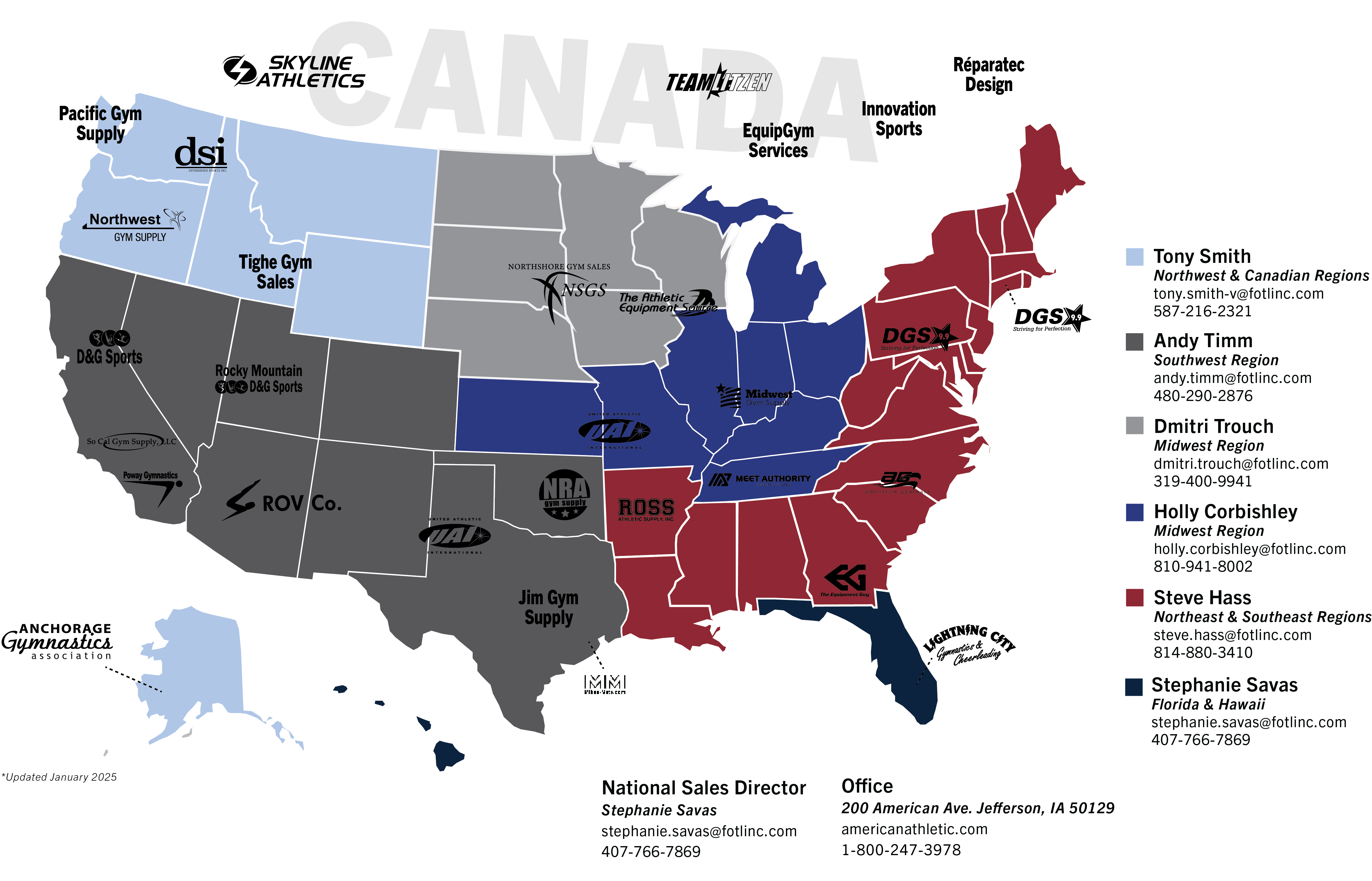 AAI Dealer and Sales Rep Map